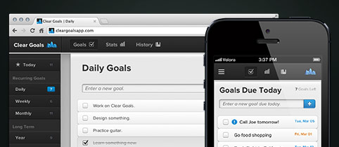 Clear Goals web application artwork